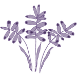 Three sprigs of lavender