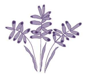 Three sprigs of lavender